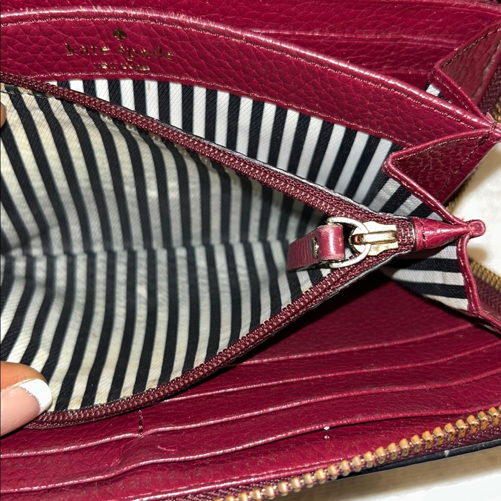 Kate Spade Red zippy Wallet - Picture 13 of 17